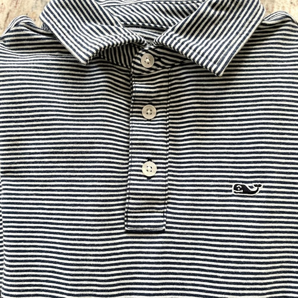 Vineyard Vines Boys Size M Long Sleeve Edgartown Polo